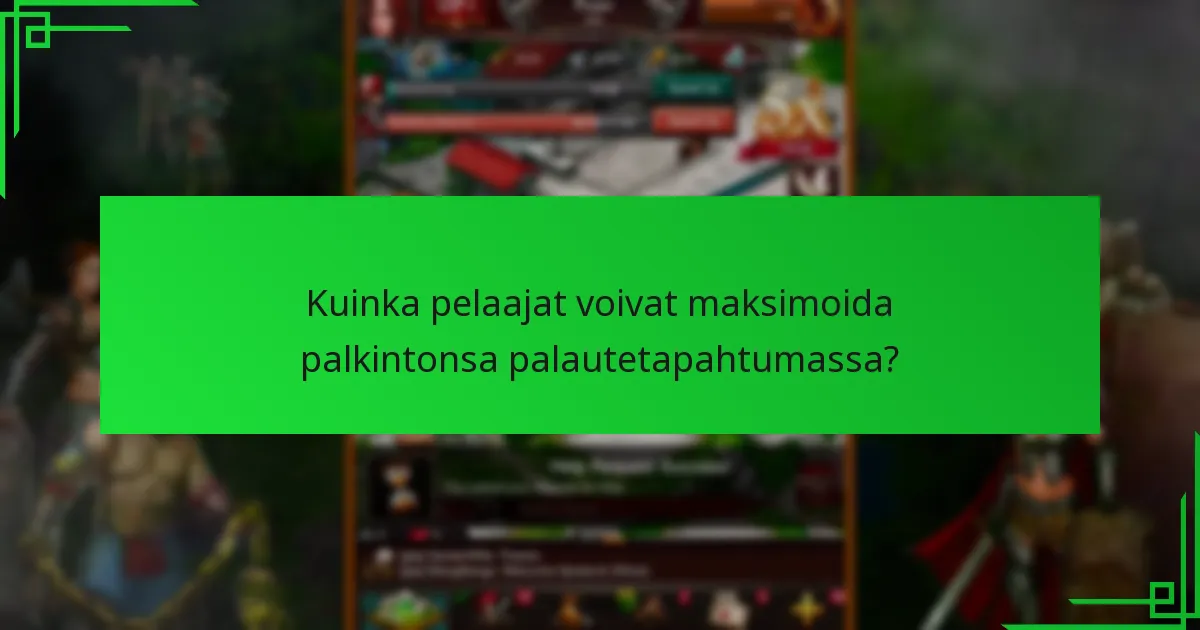 Mitkä ovat virstanpylväs-palkinnot palautetapahtumassa?