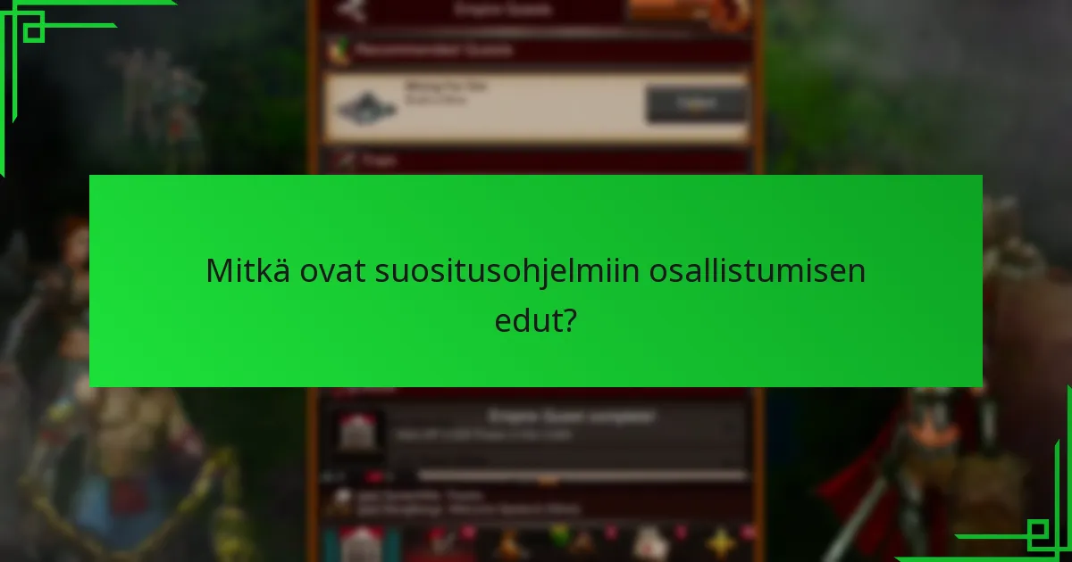 Mitkä ovat yleiset sudenkuopat suositusohjelmissa?
